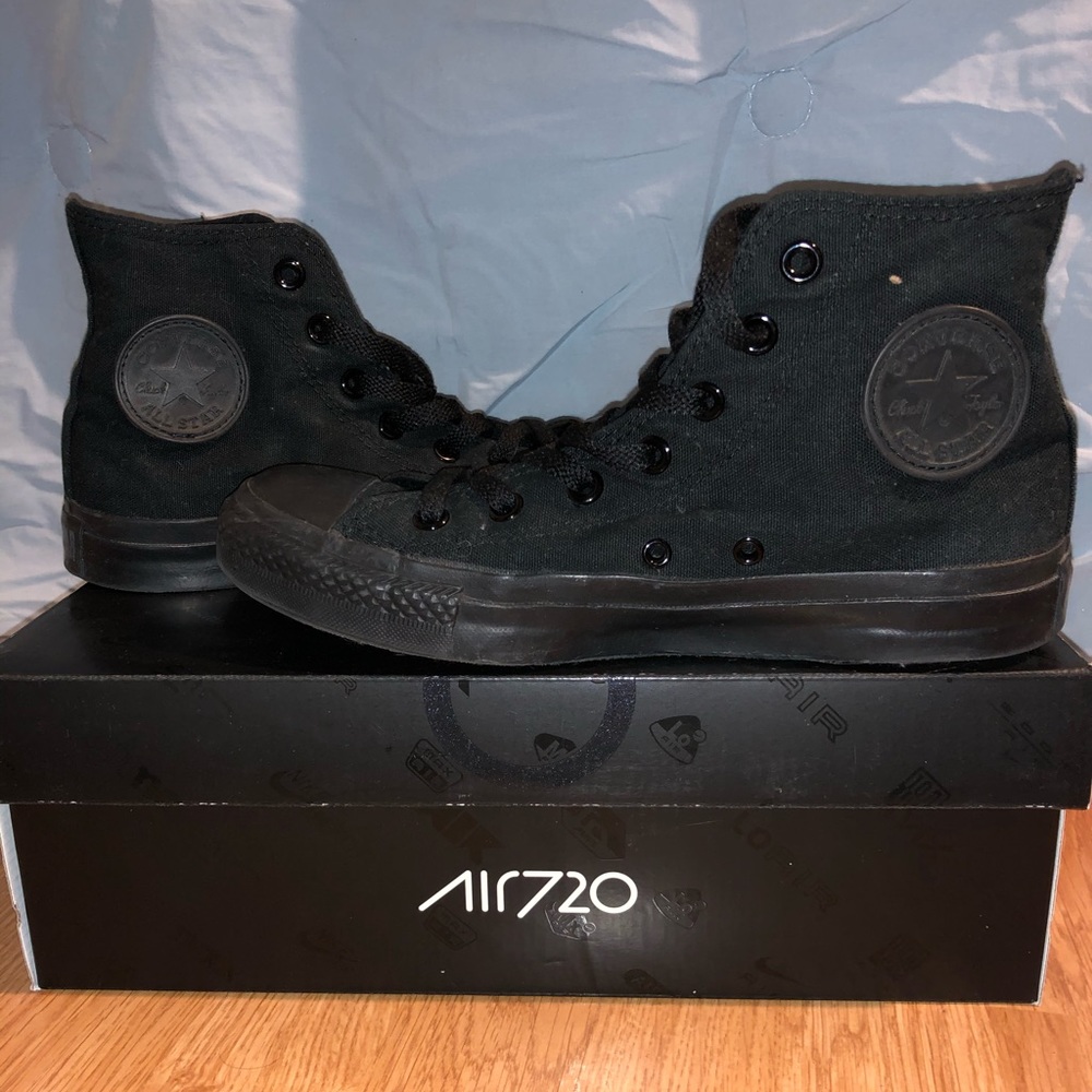 all black converse high top